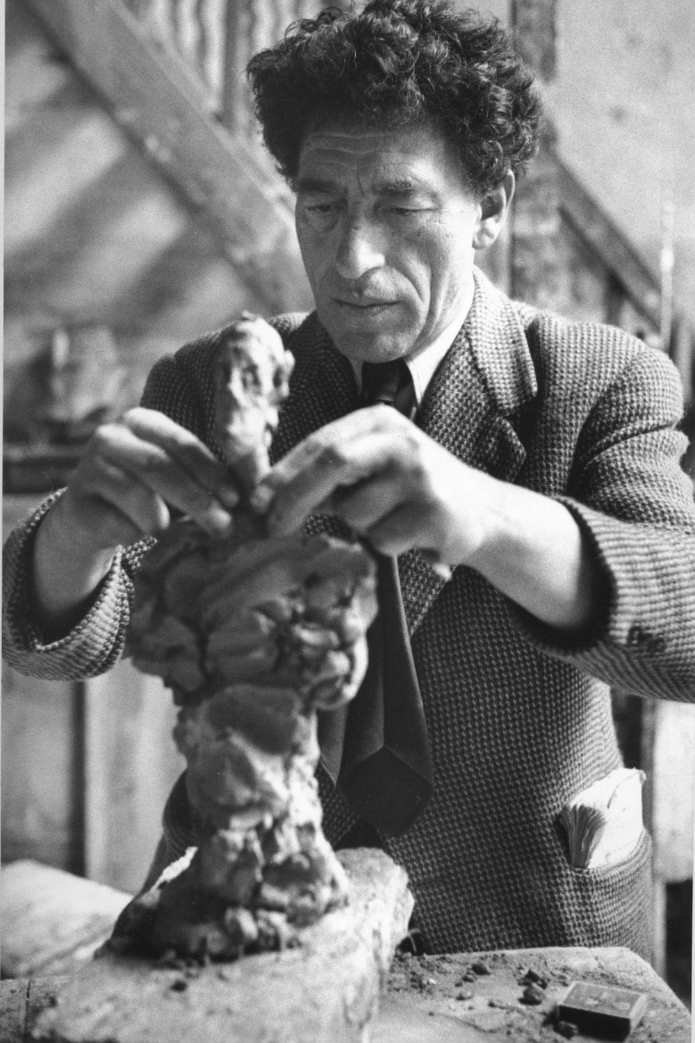 Sabine Weiss, Giacometti, Poussière sculptée, 1997