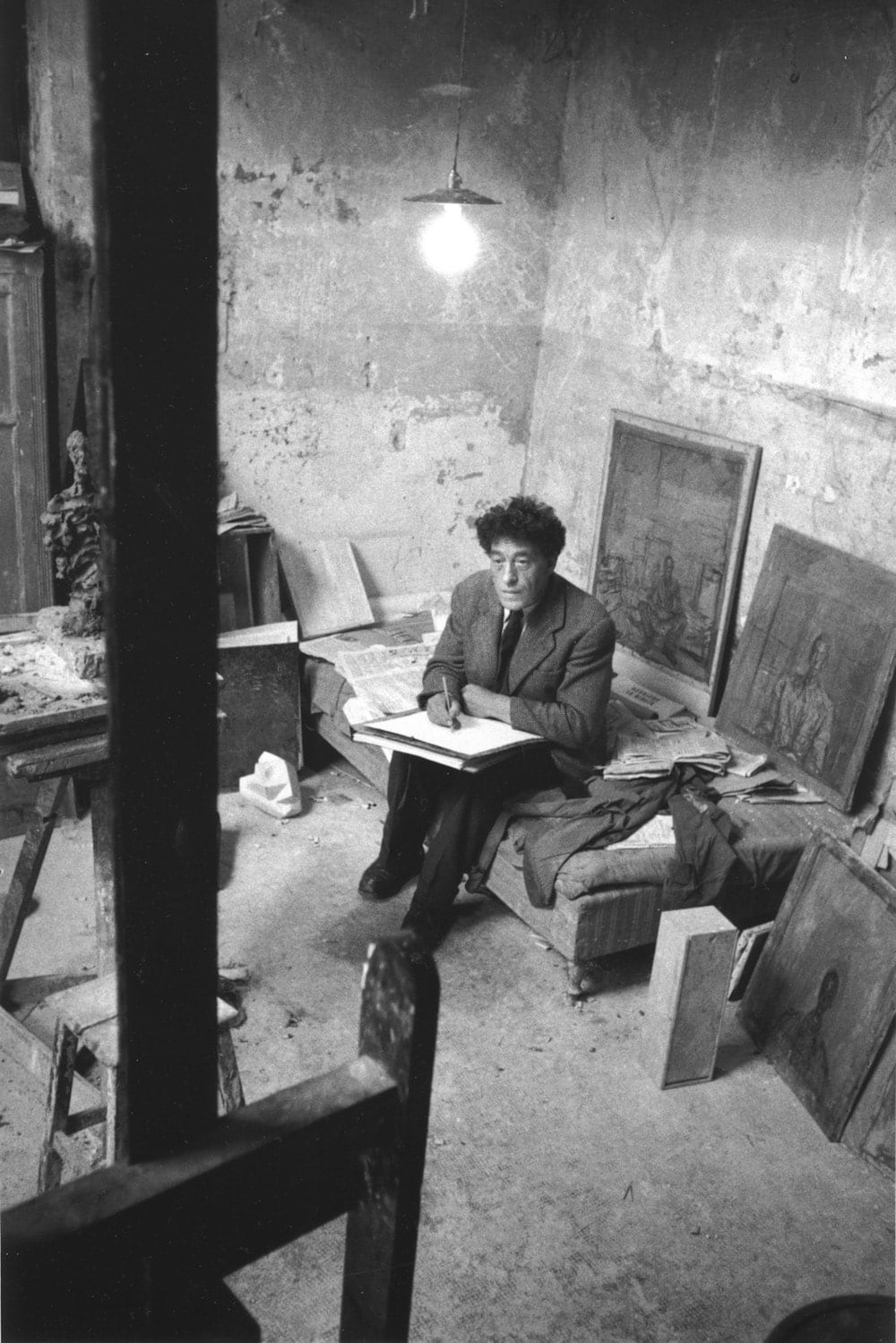 Sabine Weiss, Giacometti, Poussière sculptée, 1997