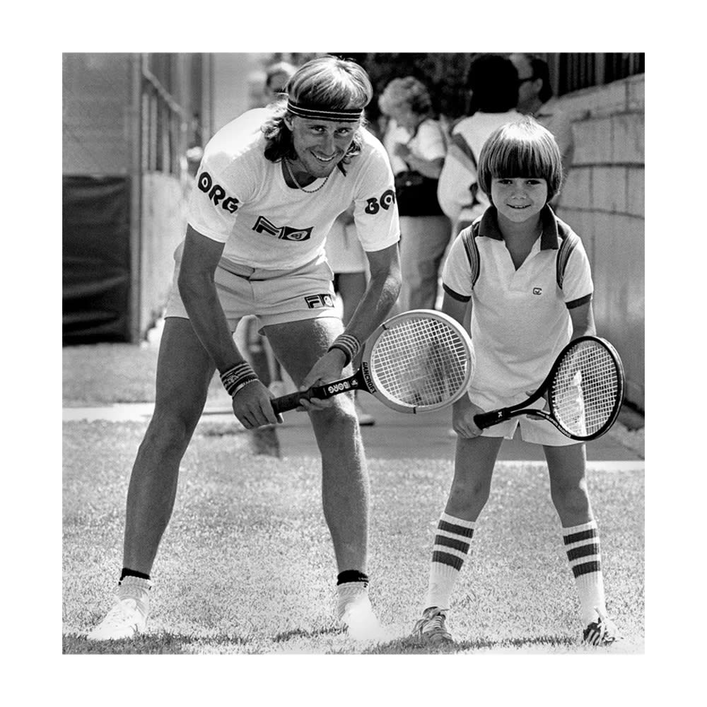 Michael Brennan, Björn Borg and Andre Agassi in Las Vegas, 1978