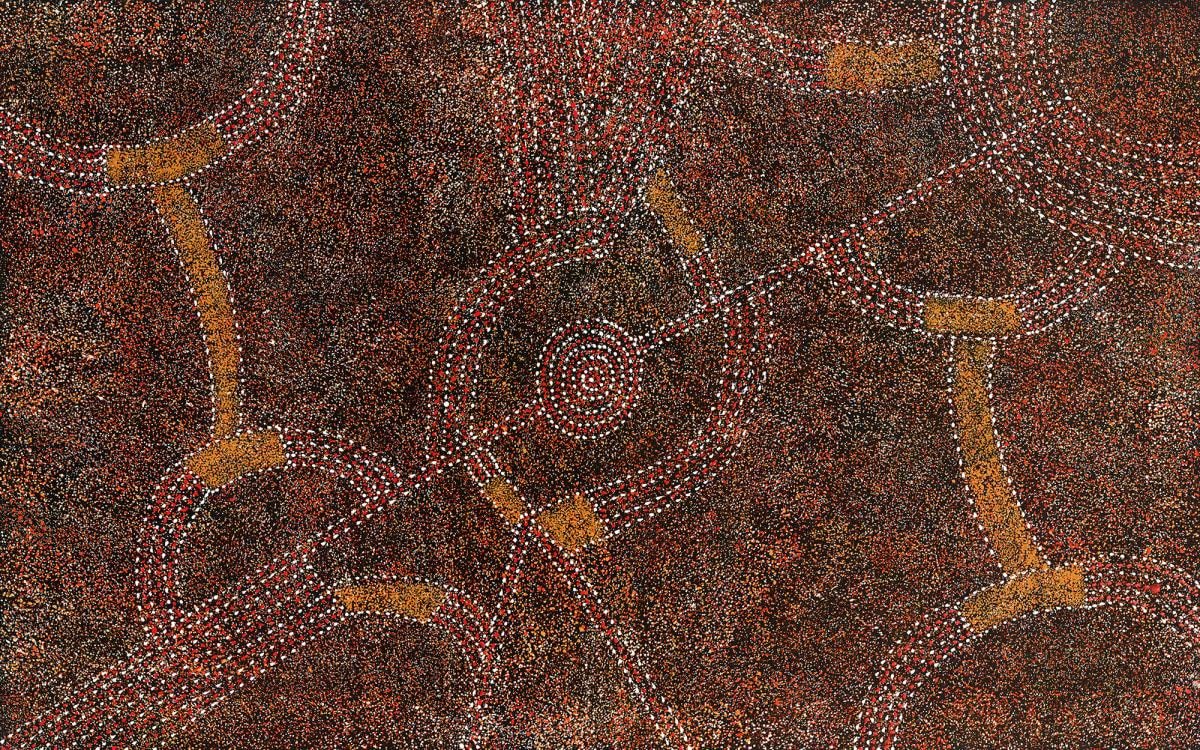 Gracie Morton Pwerle, Woman's Travelling Tracks, 2018