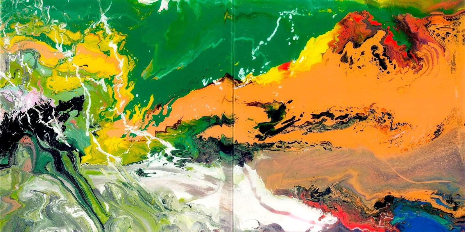 Gerhard Richter, Flow (P15), 2016