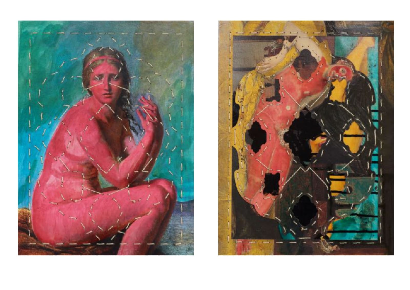 Zoulikha Bouabdellah, Double Vénus sur Psyche (recto verso), 2022