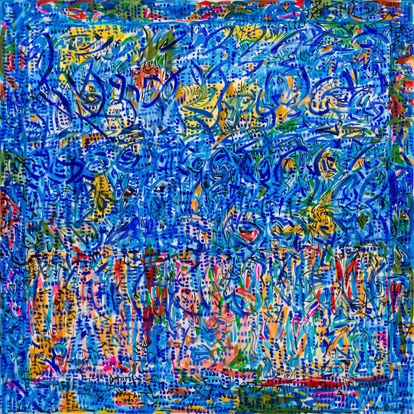 Mahjoub Ben Bella, Arabesques bleues, 2016