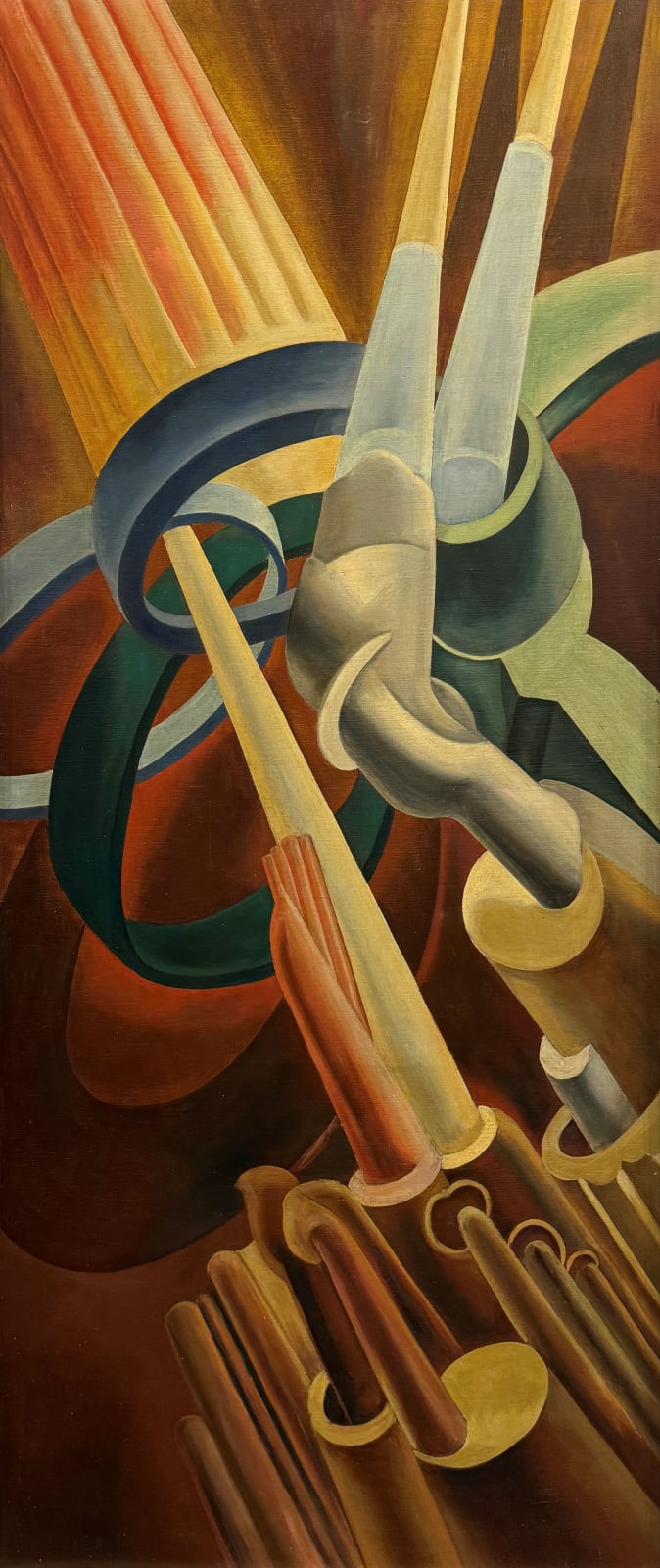 Kimon Nicolaides, Abstract #20 (Factory or Flame: Energy Manifestation), 1933