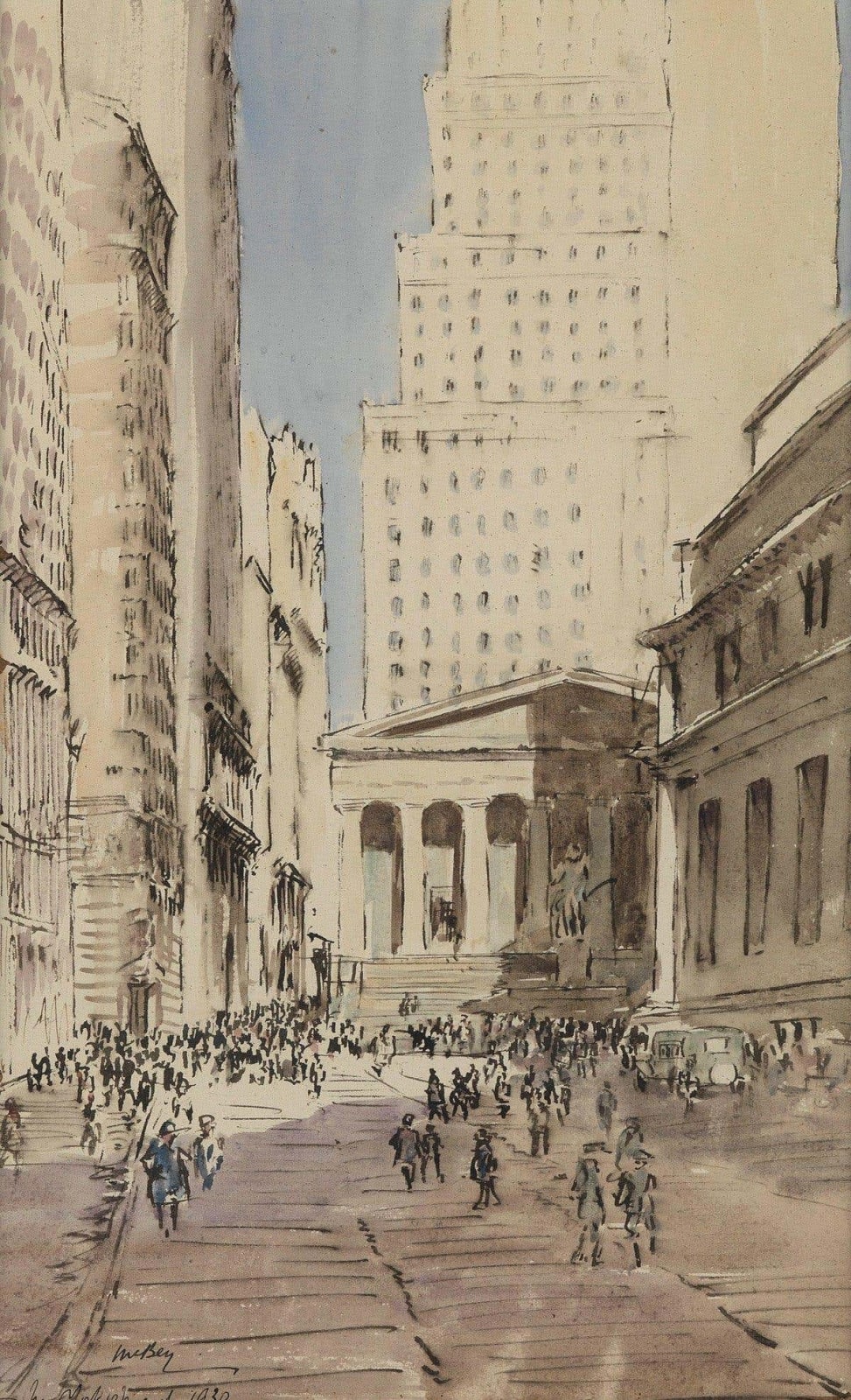 James McBey, Sub-Treasury Building, New York, 1930