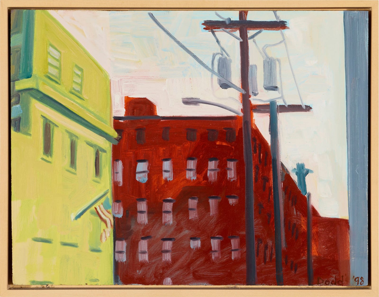 Lois Dodd, Jersey City Lofts, 1998
