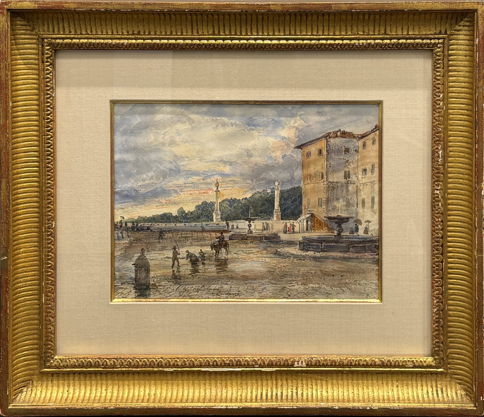 George Loring Brown, Chigi Palace, Ariccia, Rome, 1856