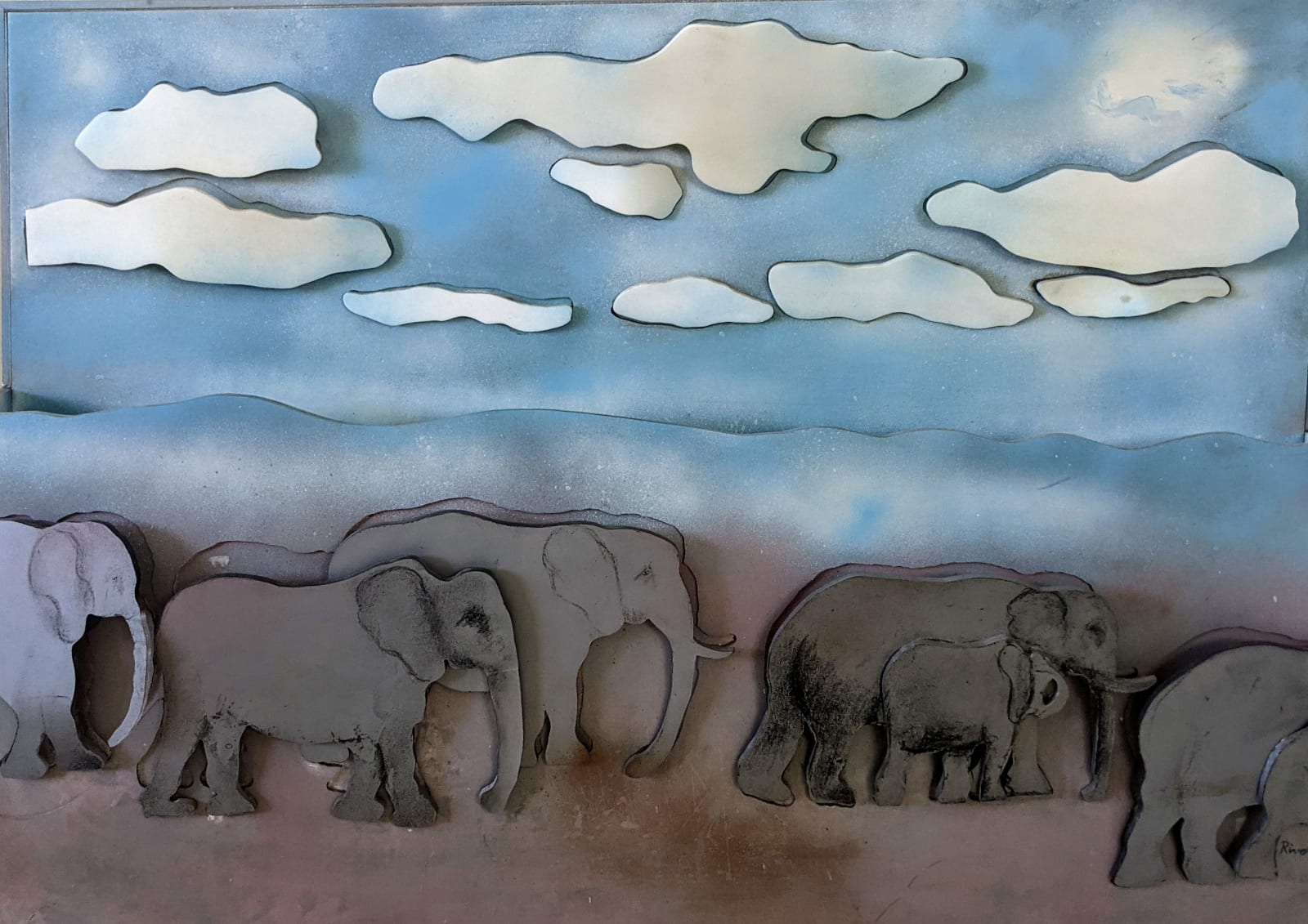 Larry Rivers, Amboseli Elephants, 1968