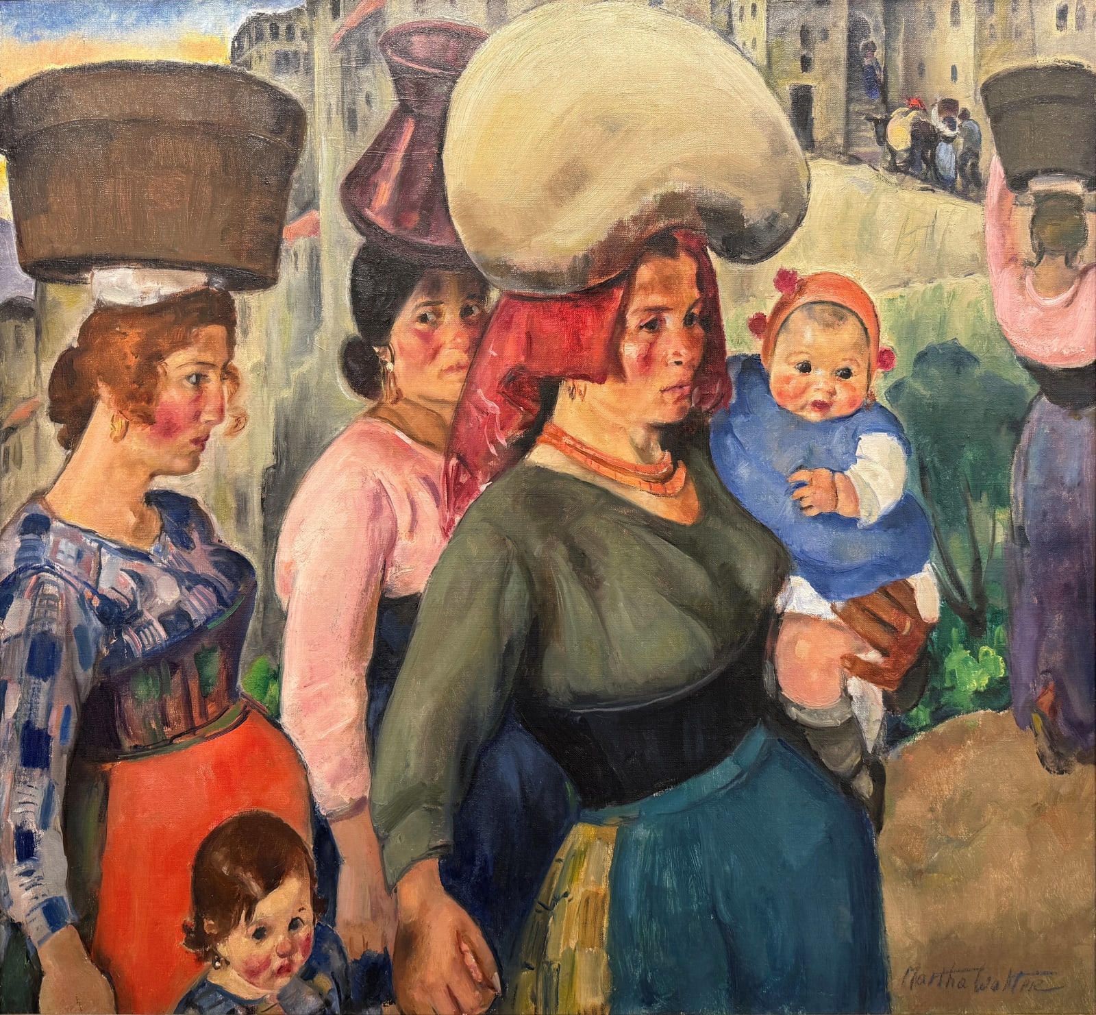 Martha Walter, Women and Children in Anticoli, Italy, circa 1908-1910