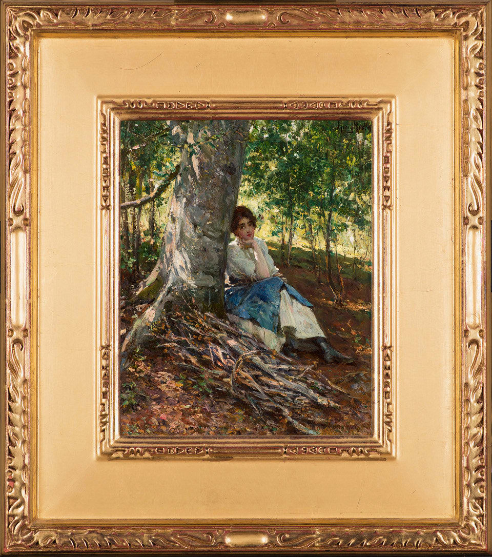 Henry Mosler, Woman Resting Beneath a Tree