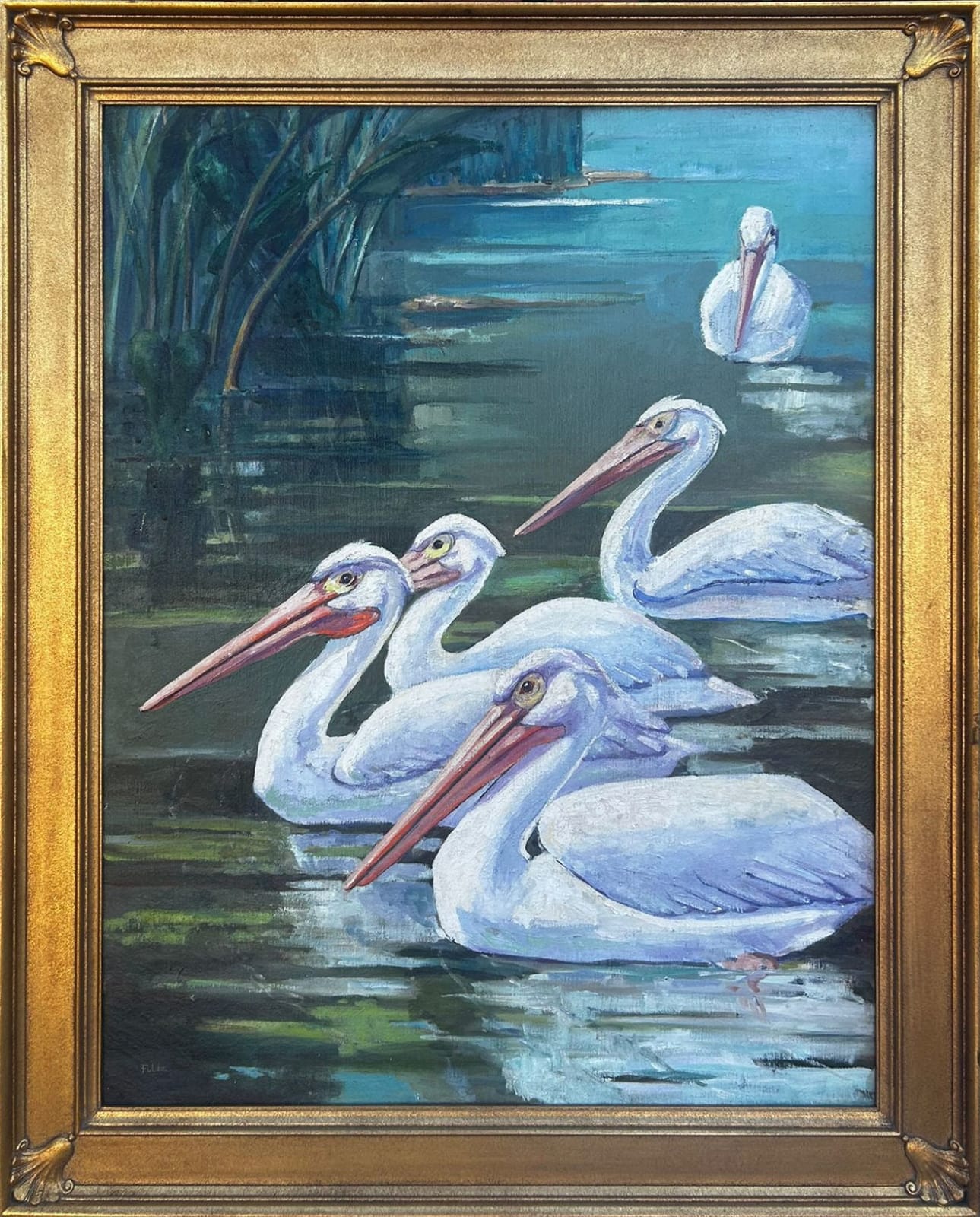 Elizabeth Margaret Rungius Fulda, Five Pelicans, 1925
