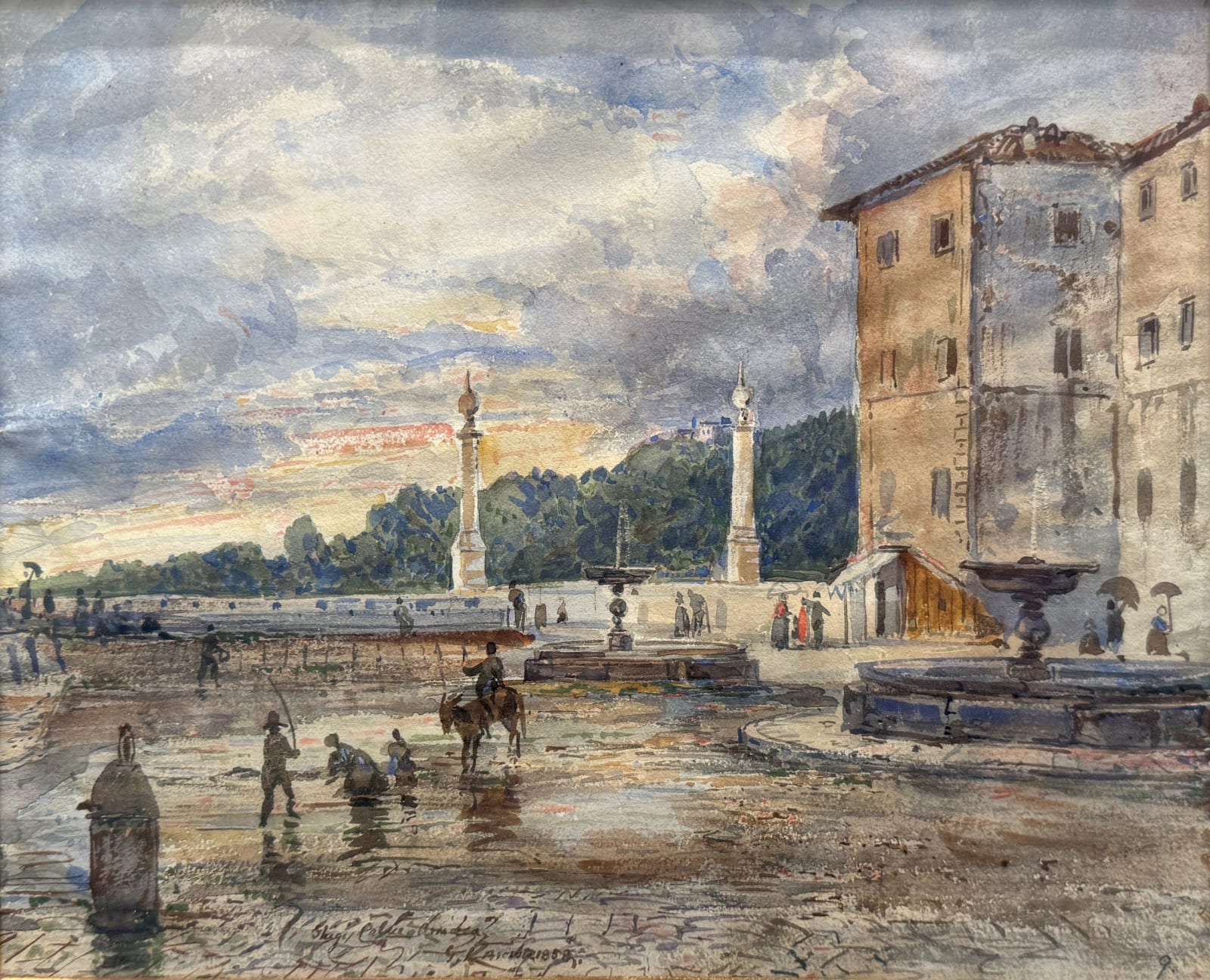 George Loring Brown, Chigi Palace, Ariccia, Rome, 1856