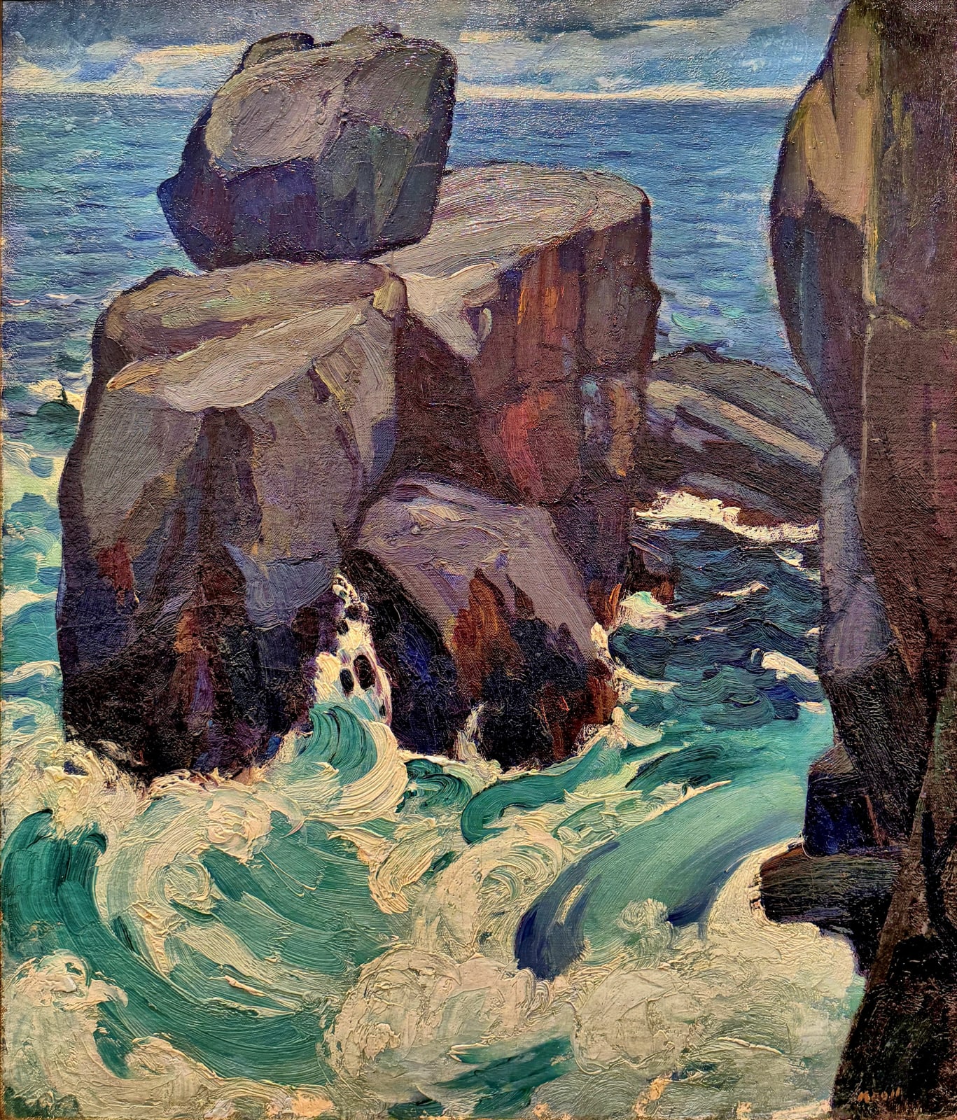 Leon Kroll, Rocks and Surf, Monhegan, 1913