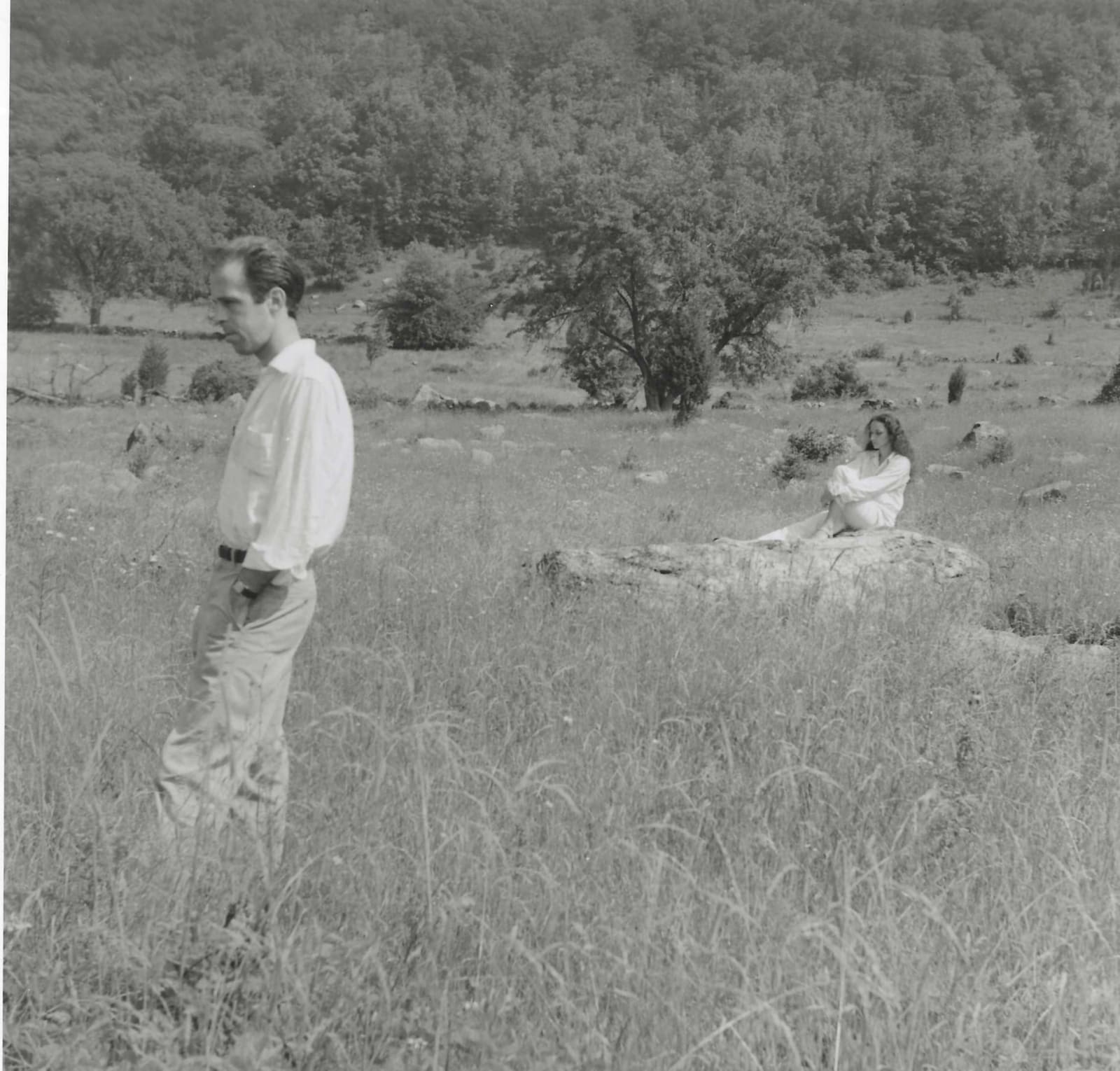Cy Twombly, Earle and Carolyn Brown at the Stevenson's in Brewster, 1955