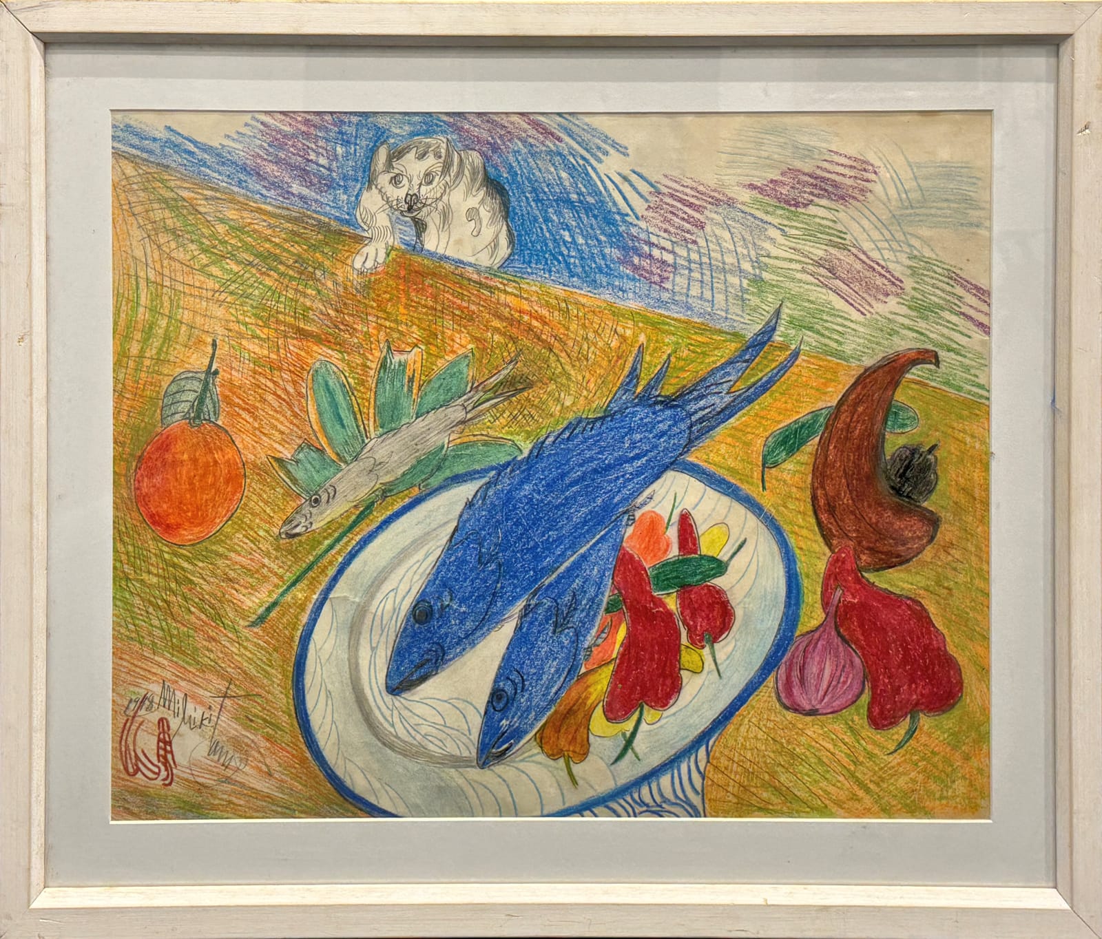 Jimmy Tsutomu Mirikitani, Fish and Cat, 1998