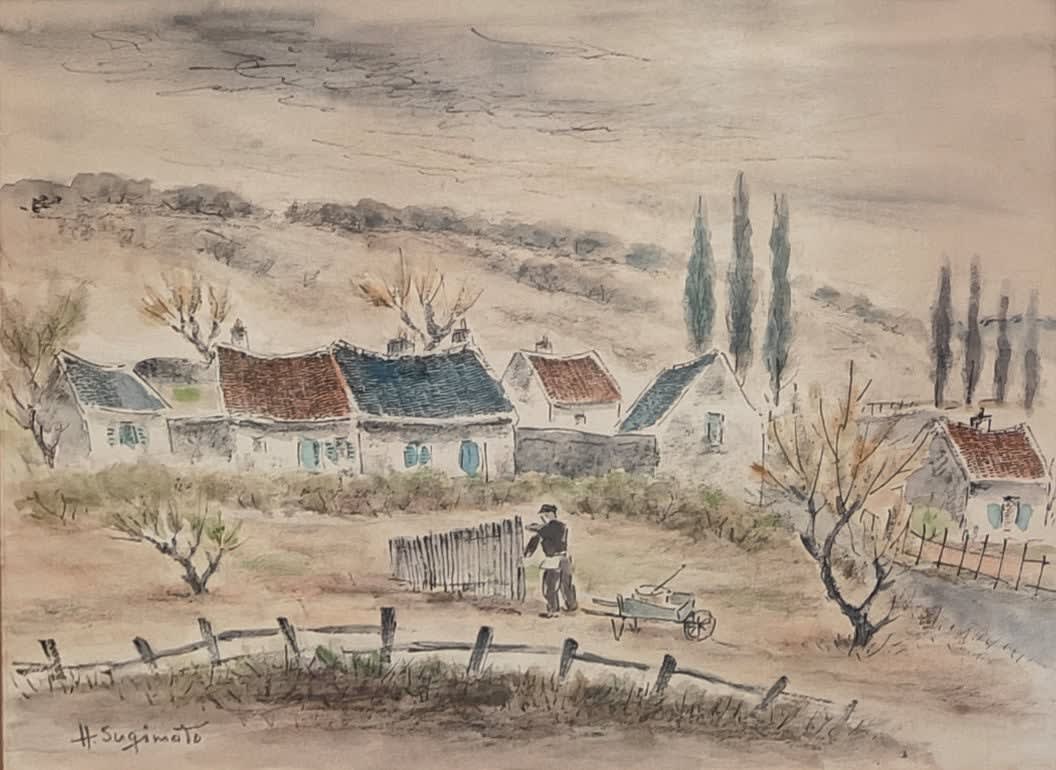 Henry Yuzuru Sugimoto, Suburb of Gif-sur-Yvette, France, circa 1928-32