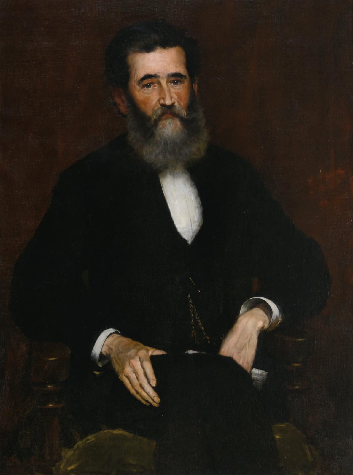 William Merritt Chase, Portrait of Louis Prang, 1884