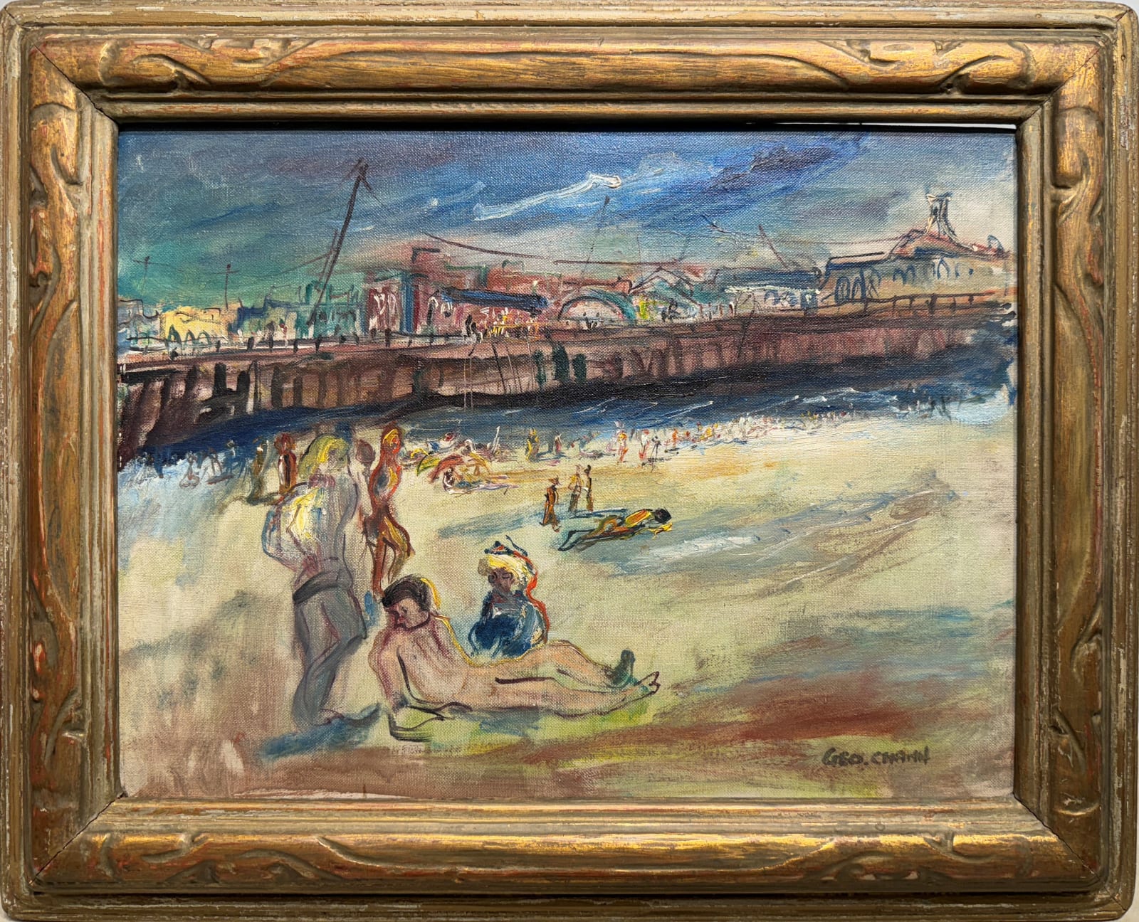 George Chann, Beach at Santa Monica, California, circa 1942-46