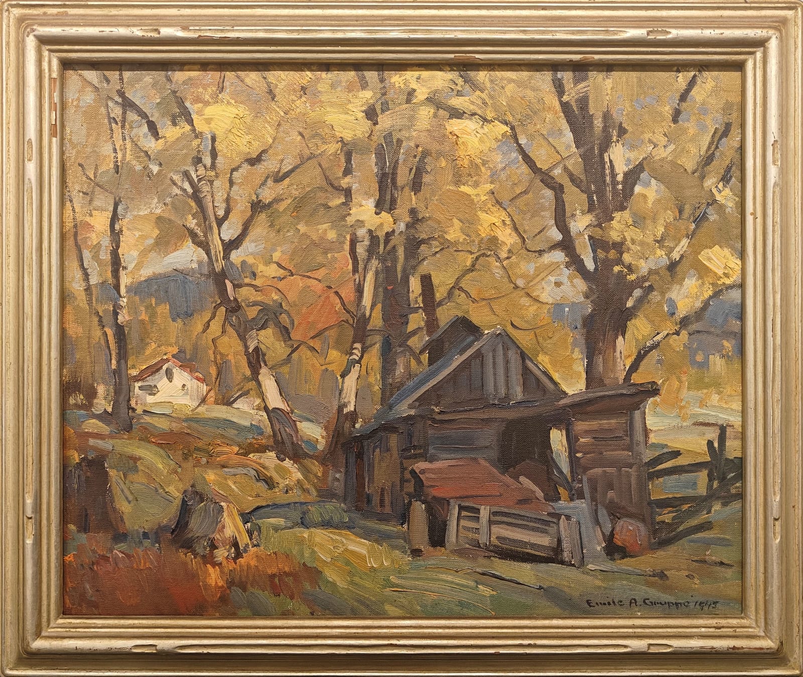 Emile Gruppe, The Sugar House in Autumn, Vermont, 1945