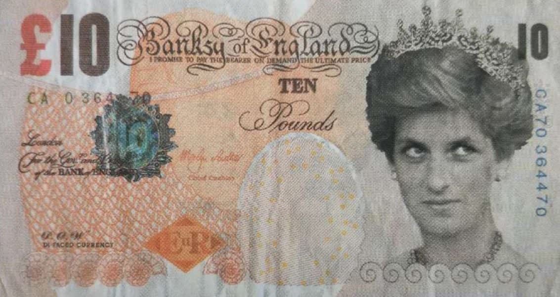 Banksy, Di-Faced Tenner Note (Ten Pounds), 2004