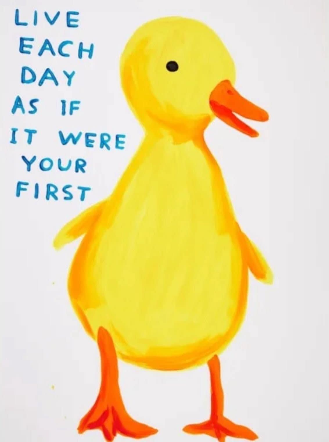 David Shrigley, Live Each Day As If It Were Your First, 2022