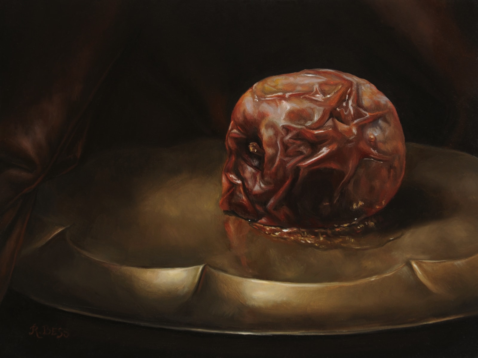 Rachel Bess, Rotting Apple, Supine, 2015