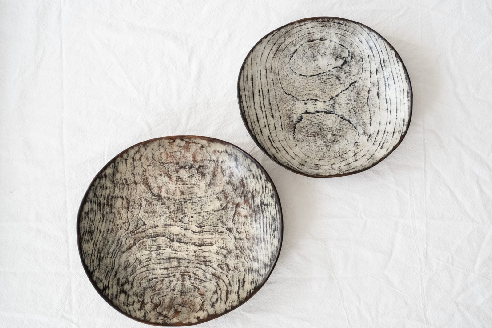 Mok-su, Pair of round plates, 2022