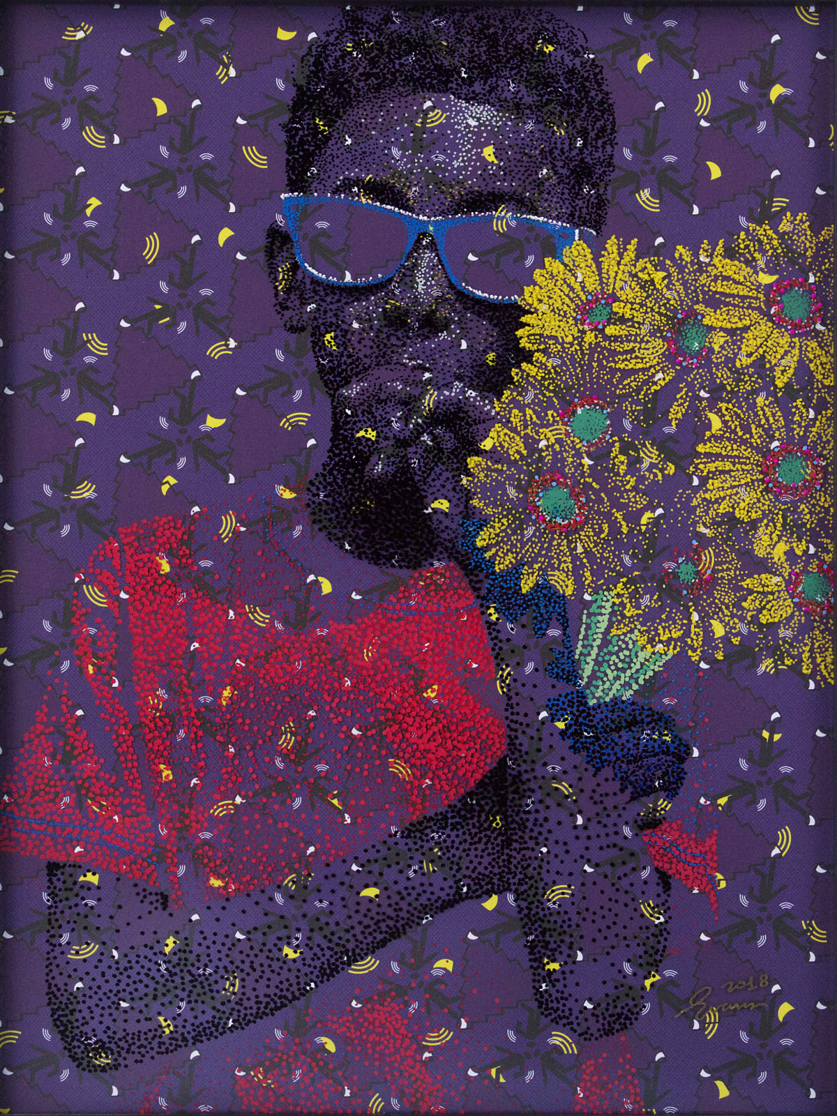 Evans Mbugua, Les fleurs jaunes, 2018