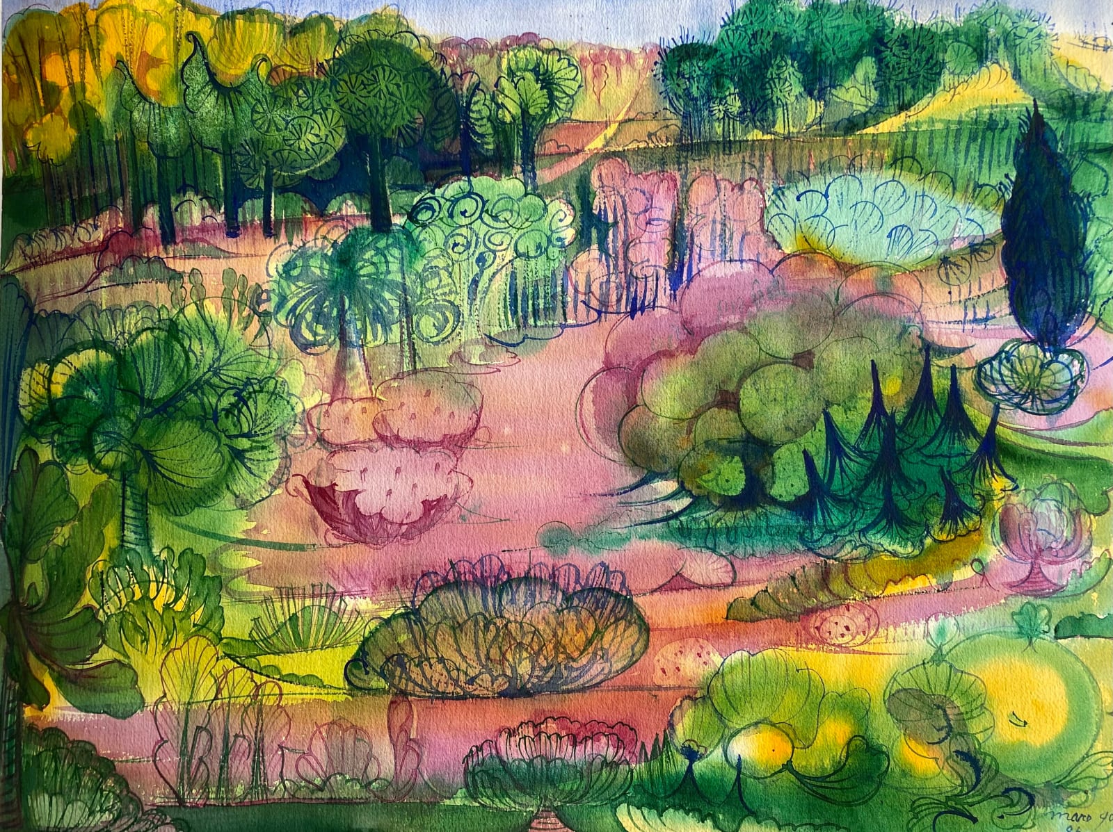 Maro Gorky, Path to Vagliali, 1986