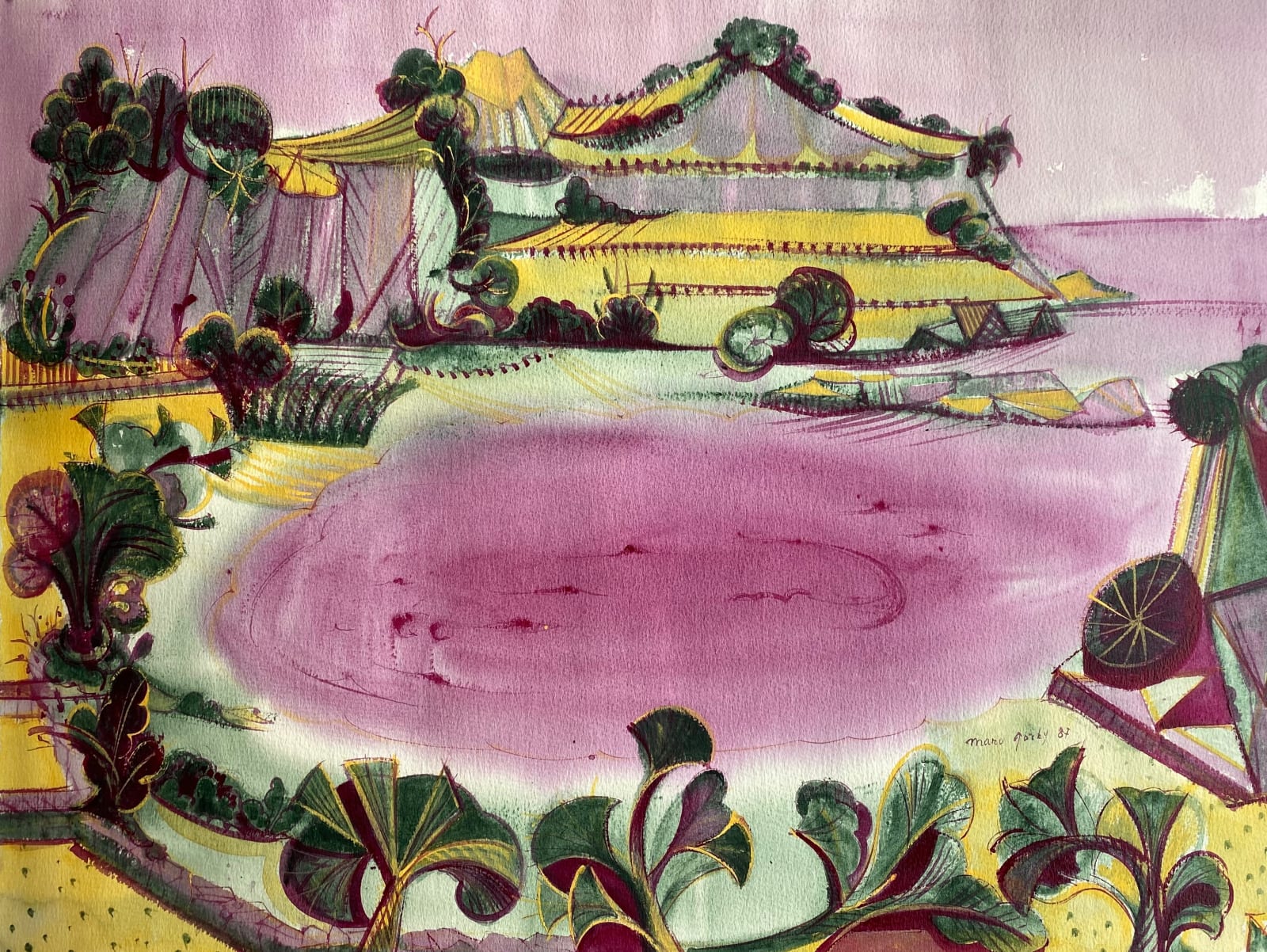 Maro Gorky, Naxos Beach, Evening , 1987