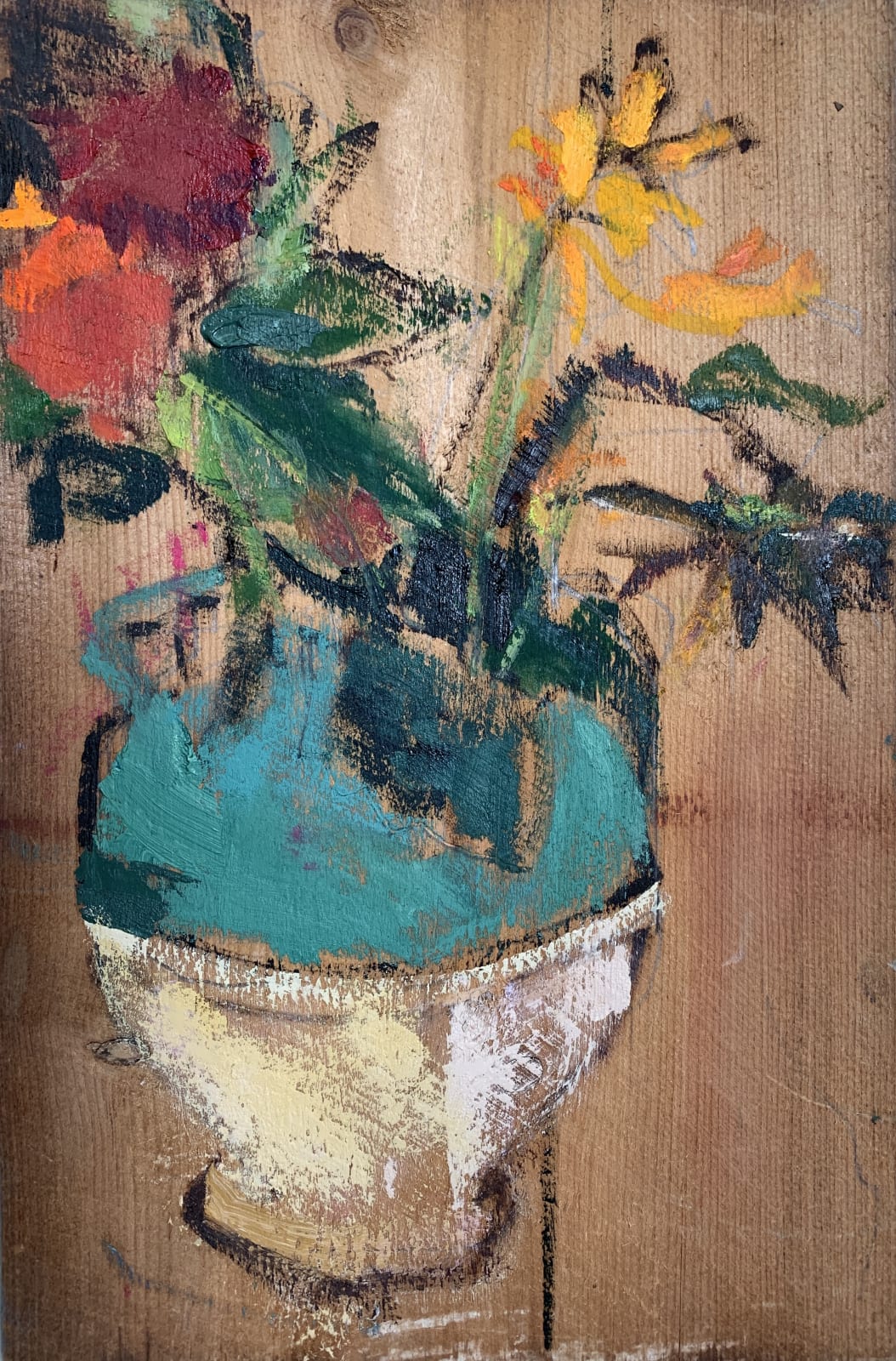 Kate Corbett Winder Sunflowers Long And Ryle She draws outside using charcoal, pencil and pastel, then paints back in the studio in. long and ryle