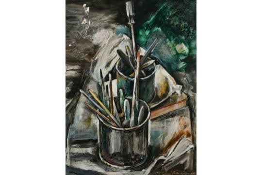 John Monks, Tins with Brushes, 1986