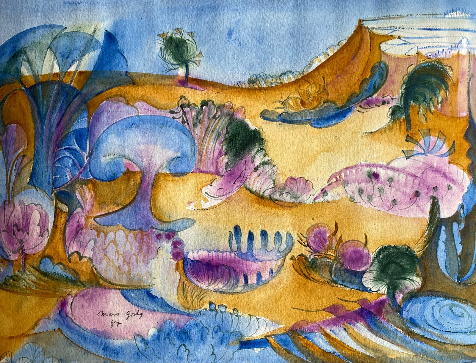 Maro Gorky, Abandoned Olive Grove, 1987