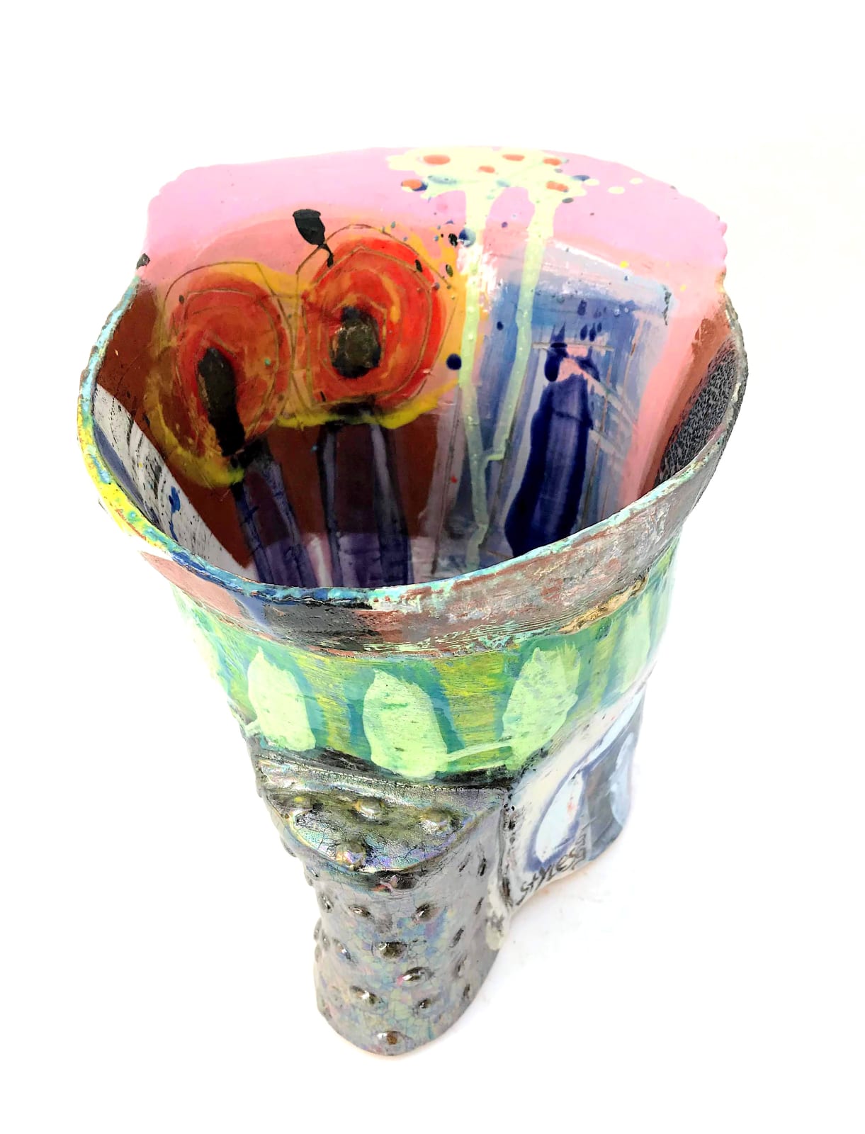Linda Styles, Heavyweight Jug with Abstract Expressionist Feel, 2020