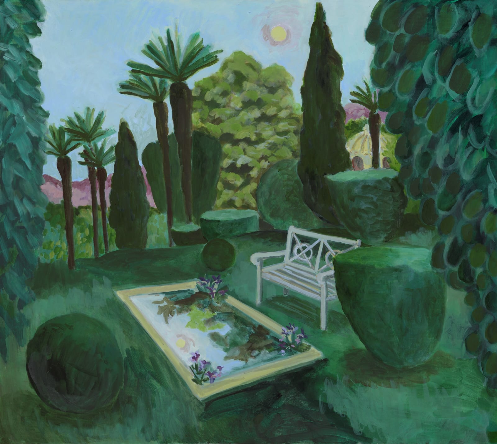 Lottie Cole, Lake Como Garden at Dusk, 2020
