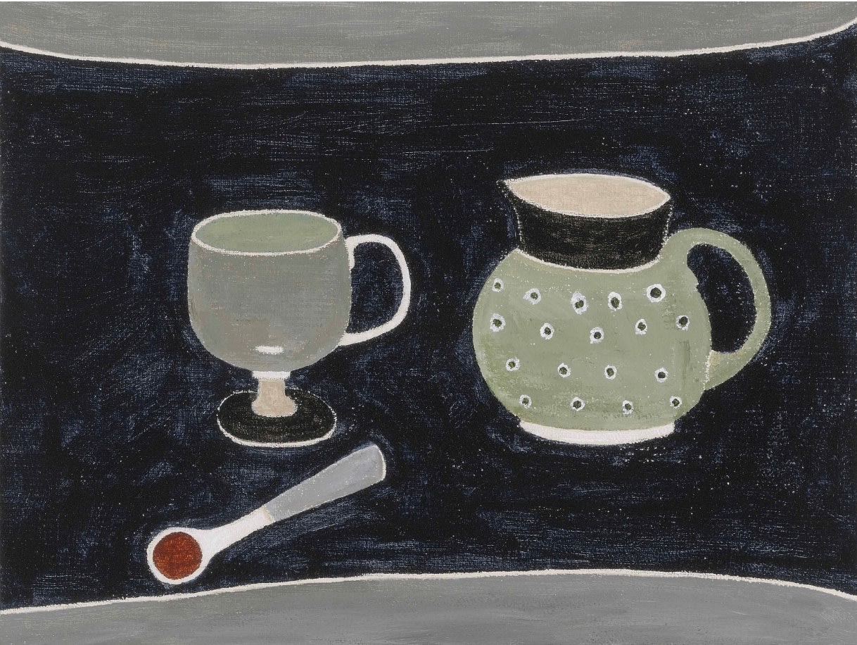 Rachel Nicholson (b. 1934), Green Spotty Jug