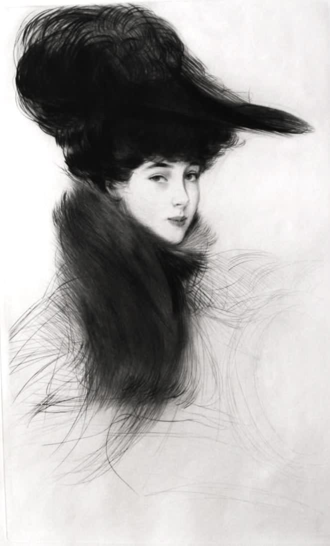 Paul Cesar Helleu, La Duchesse de Marlborough, Consuelo Vanderbilt, 1901