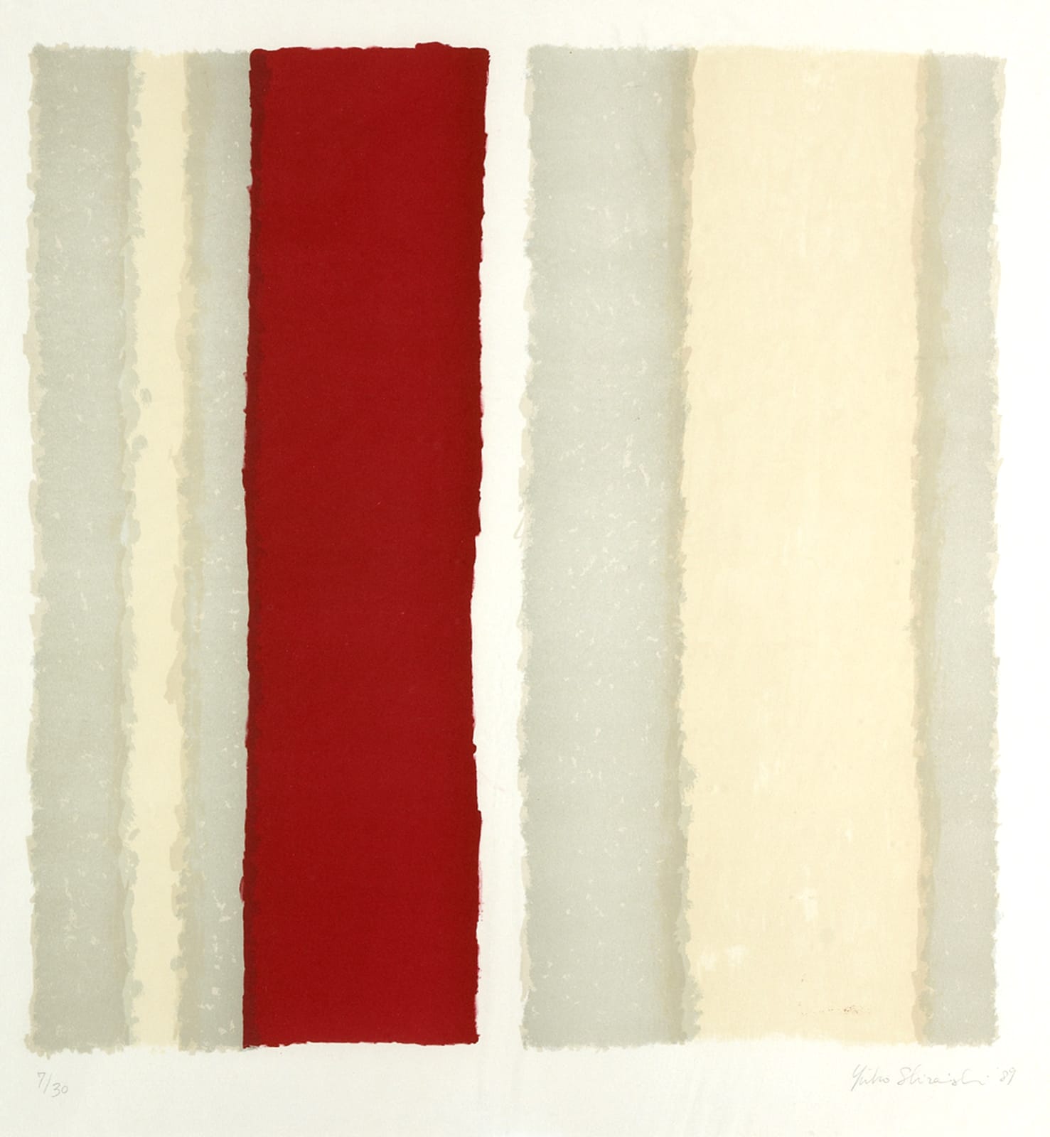 Yuko Shiraishi, Untitled (Red Stripe), 1989