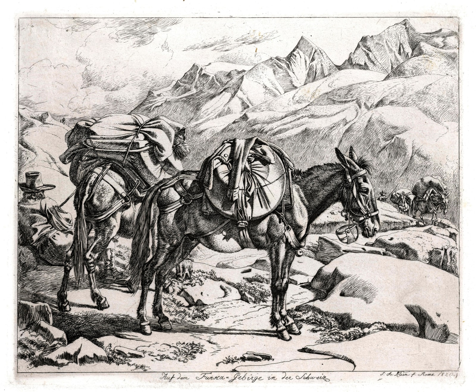 Johann Adam Klein, Auf dem Furka – Gebirge in der Schweiz, 1820