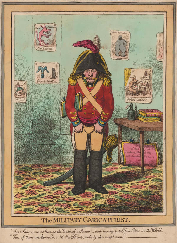 James Gillray, The Military Caricaturist., Pubd, Dec.r 6th 1799. by H. Humphrey No 27 St James's Street - London.