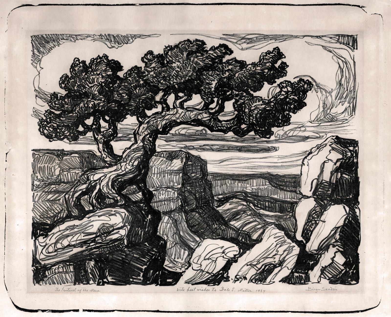 Sven Birger Sandzén, The Sentinel of the Mesa, 1933