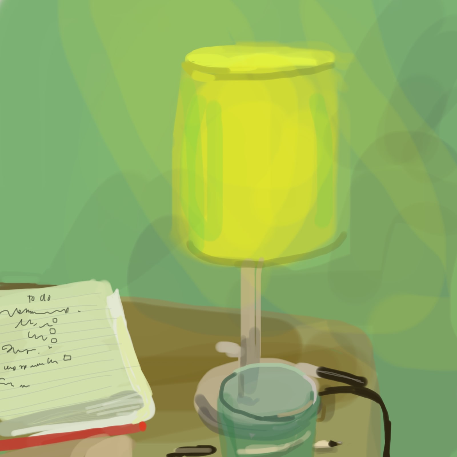 Hilary Doyle, Night Stand With To-Do List, 2022