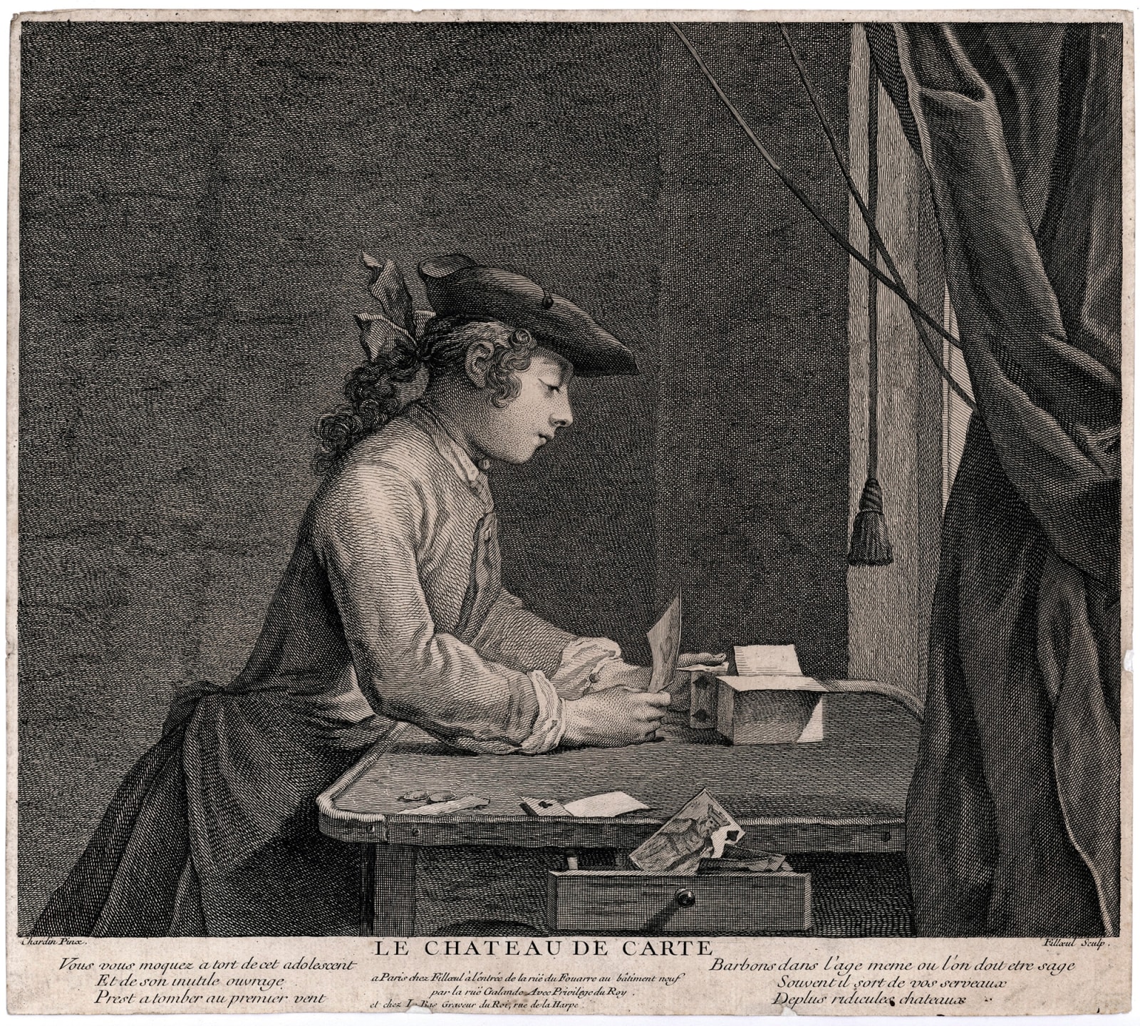 Jean Siméon Chardin, Le Chateau de Carte, 1739