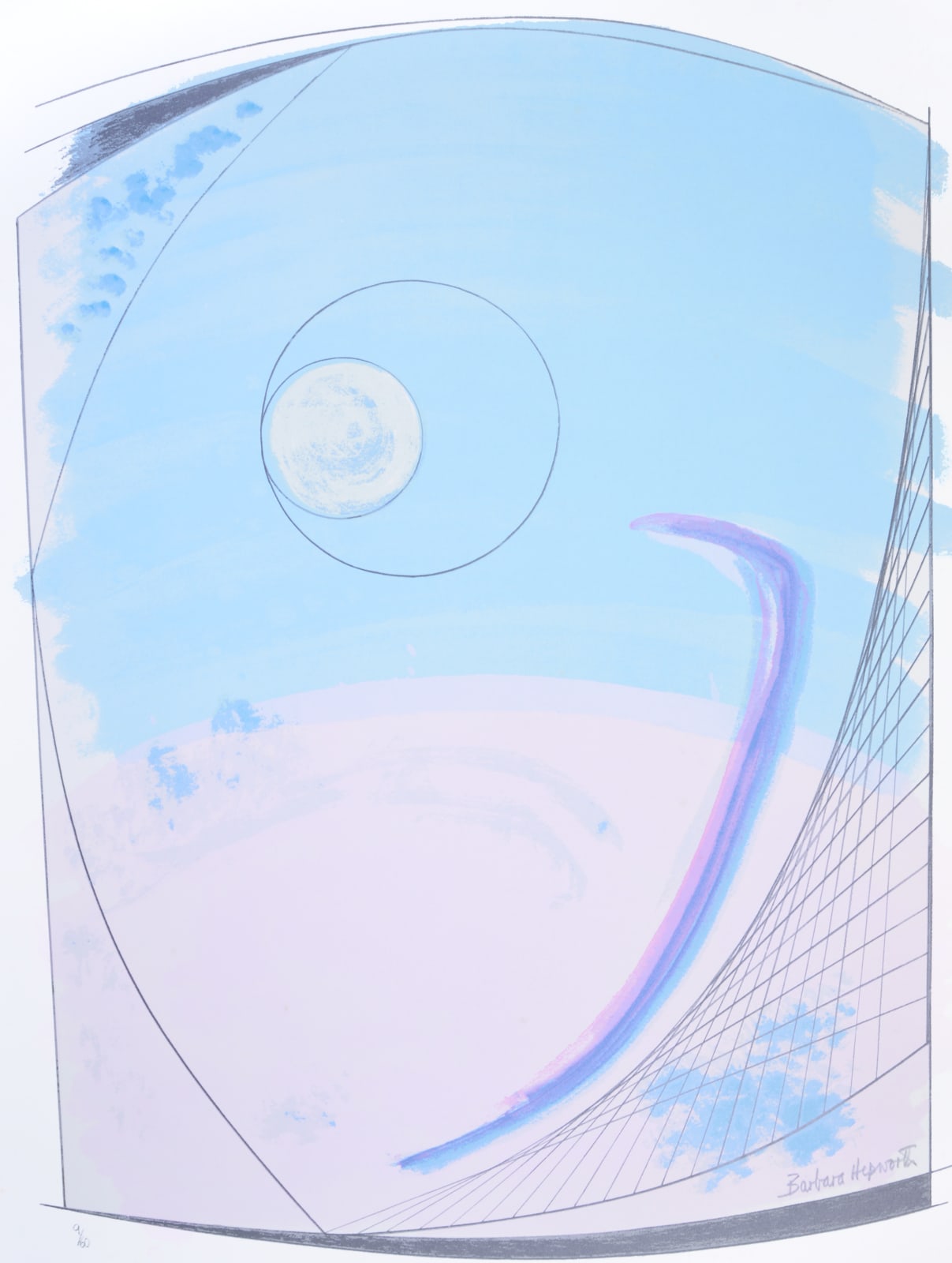 Barbara Hepworth Winter Solstice 1970 London Original Print Fair