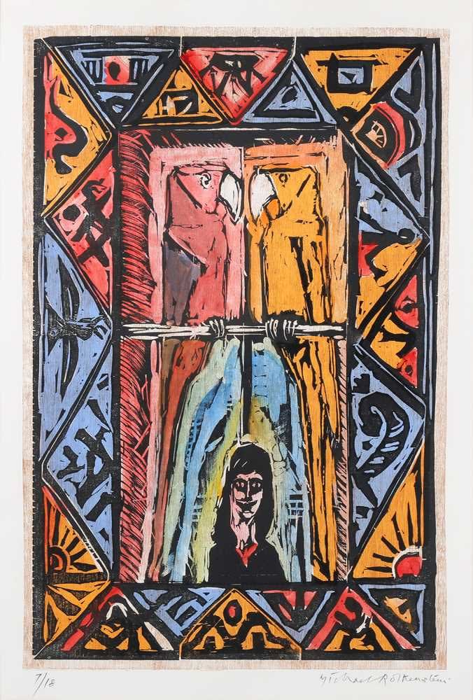 Michael Rothenstein, Two Macaws, 1985