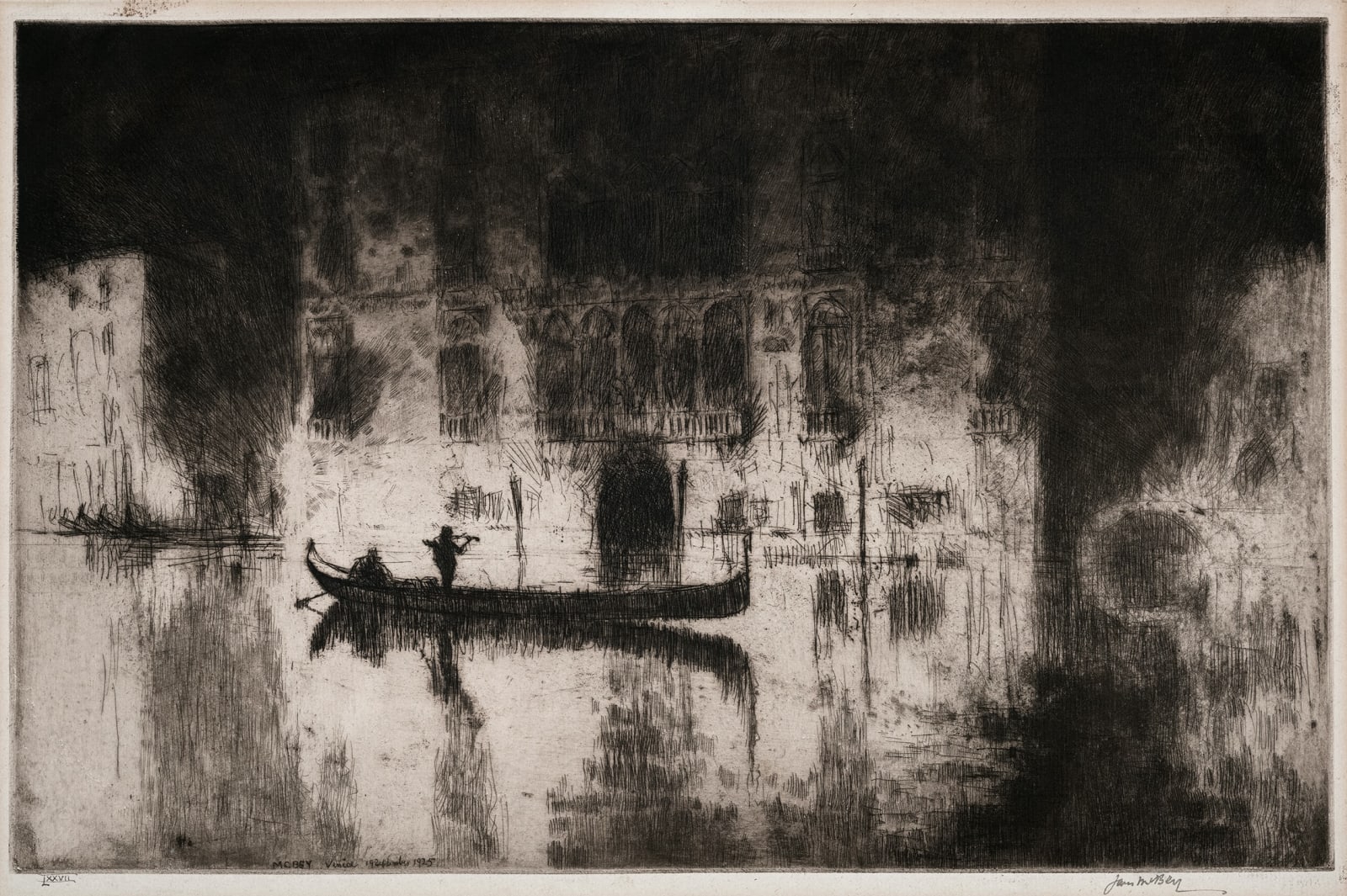 James McBey, Venetian Night, 1930