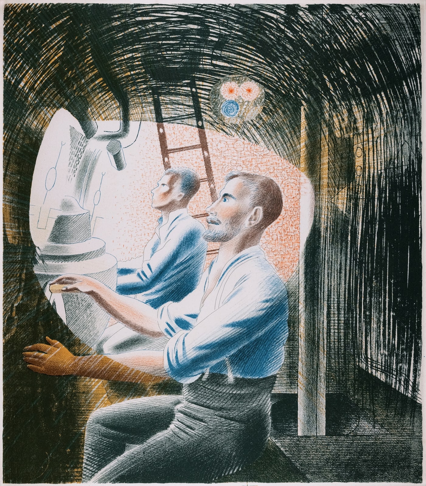 Eric Ravilious, Diving Controls 2, 1941