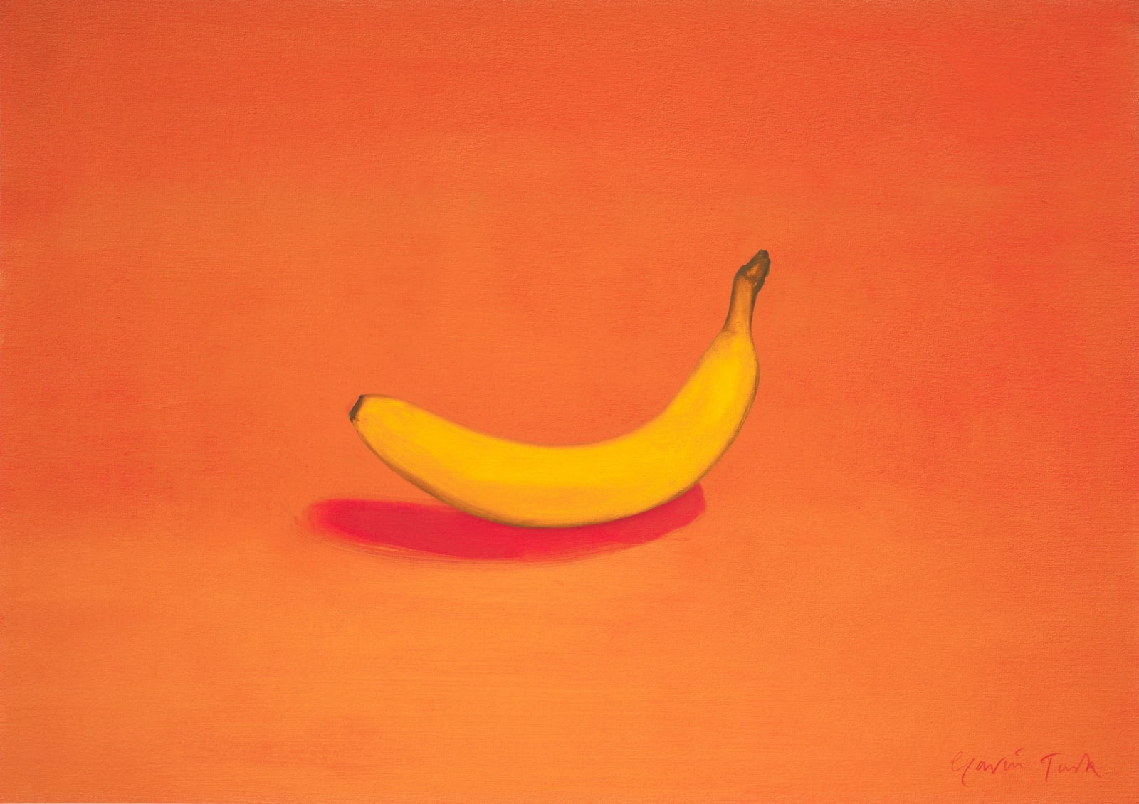 Gavin Turk, Still Life with Banana (Vivid Orange), 2025