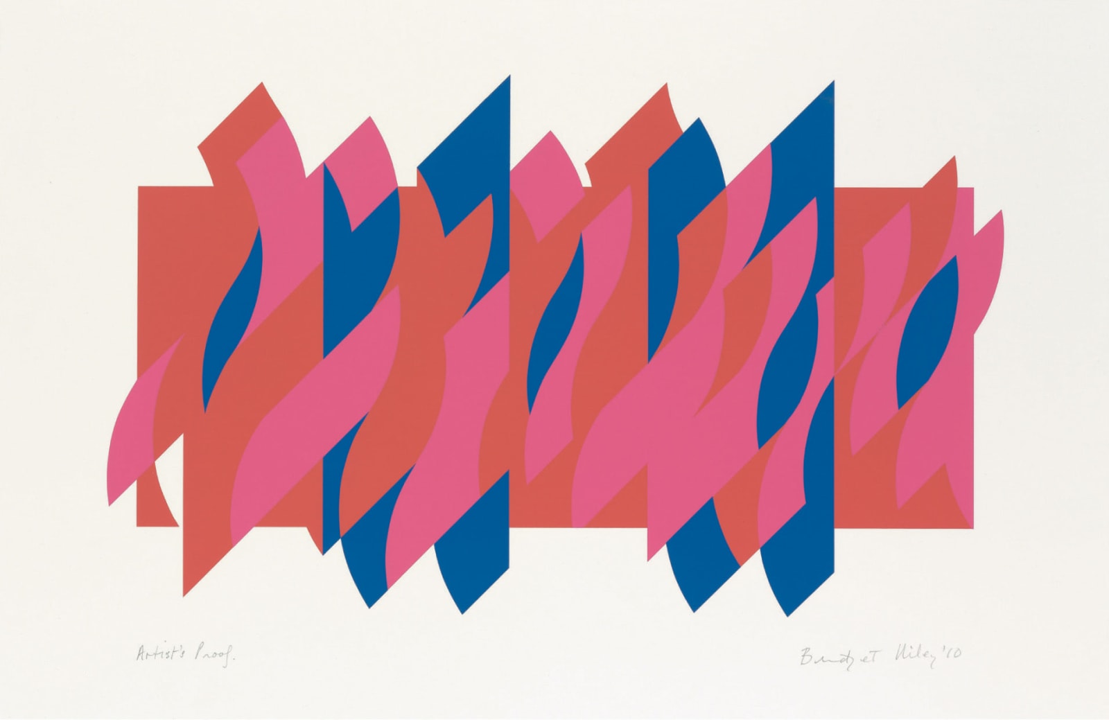 Bridget Riley, Red Red Blue, 2010