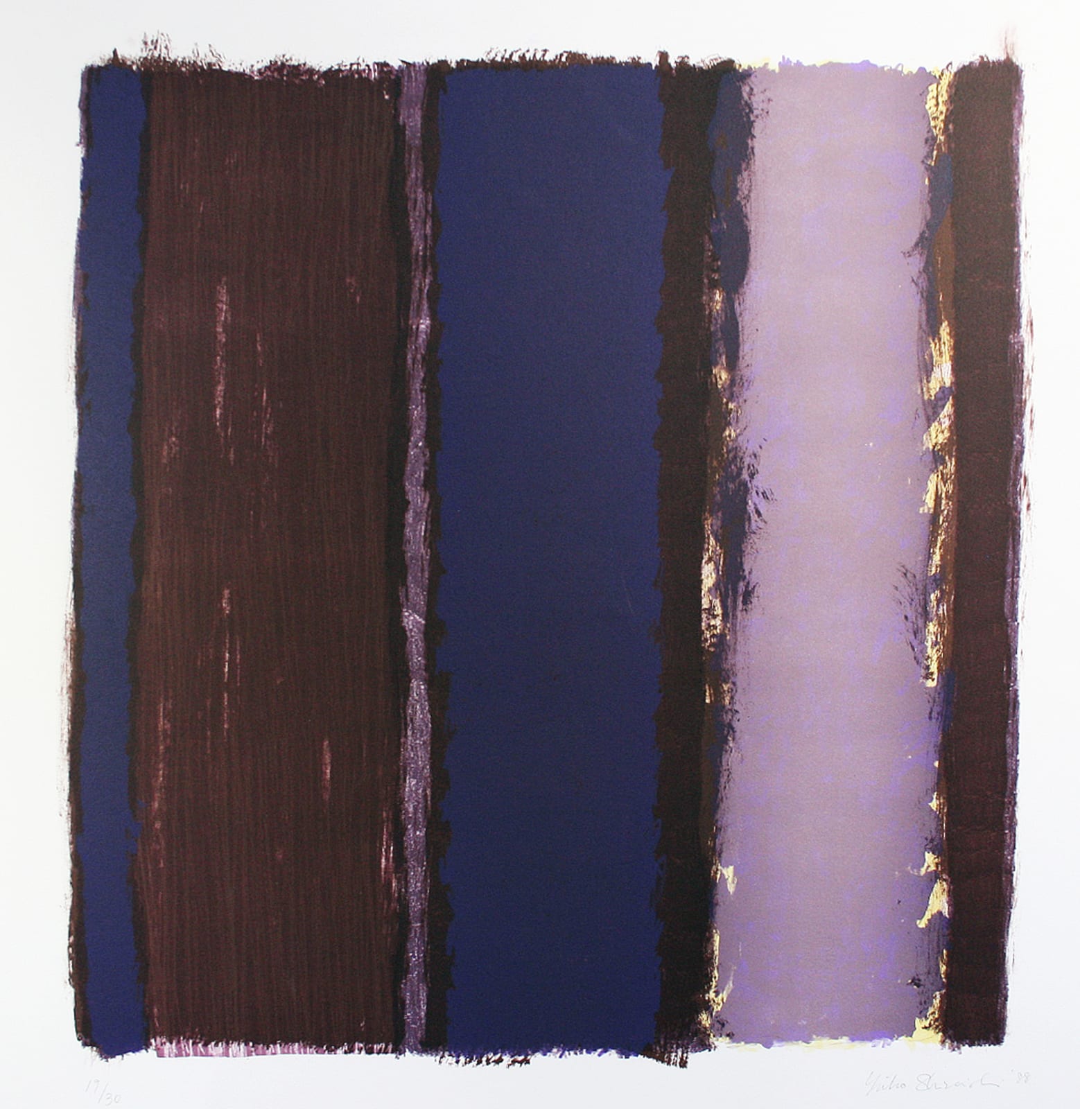 Yuko Shiraishi, Untitled (Purple Stripe), 1989